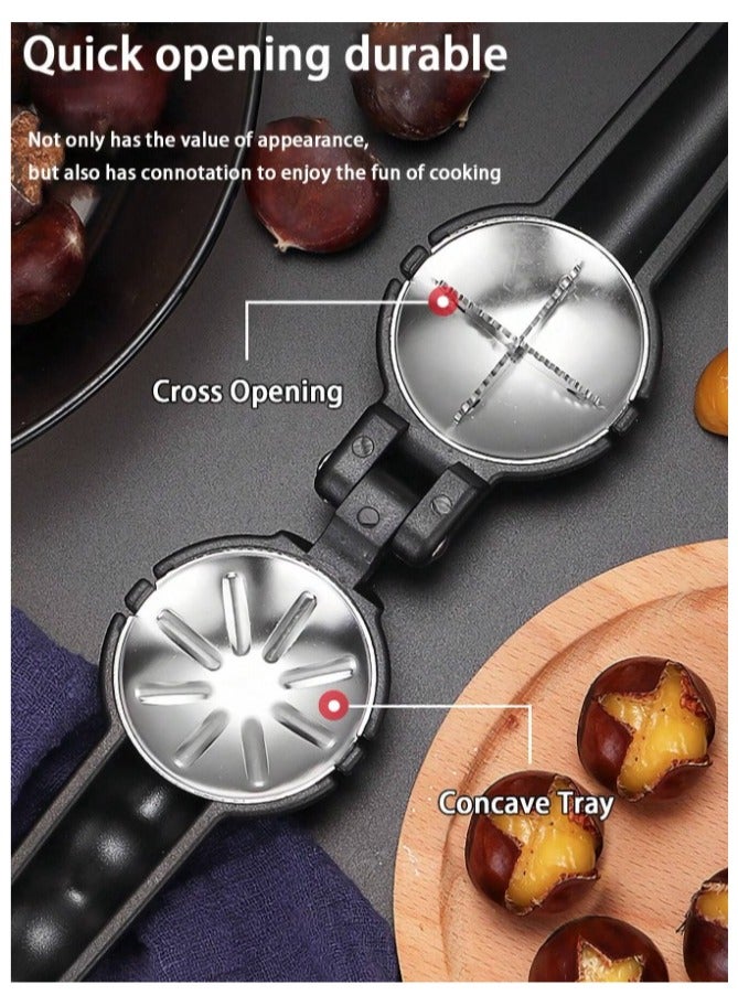 Premium Silver Stainless Steel Walnut & Chestnut Opener - Image 4