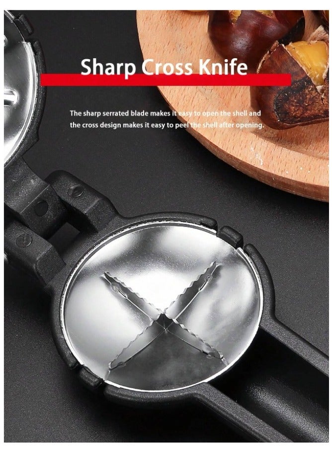 Premium Silver Stainless Steel Walnut & Chestnut Opener - Image 5