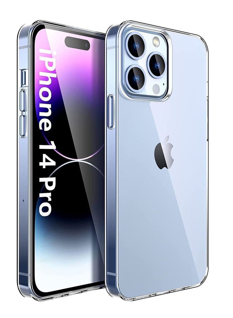 BORTONY iPhone 14 Pro Clear Case Cover, Non Yellowing Drop Protection Slim Thin Anti-Scratch Protective Case Cover for Apple iPhone 14 Pro 6.1 inch - Image 1