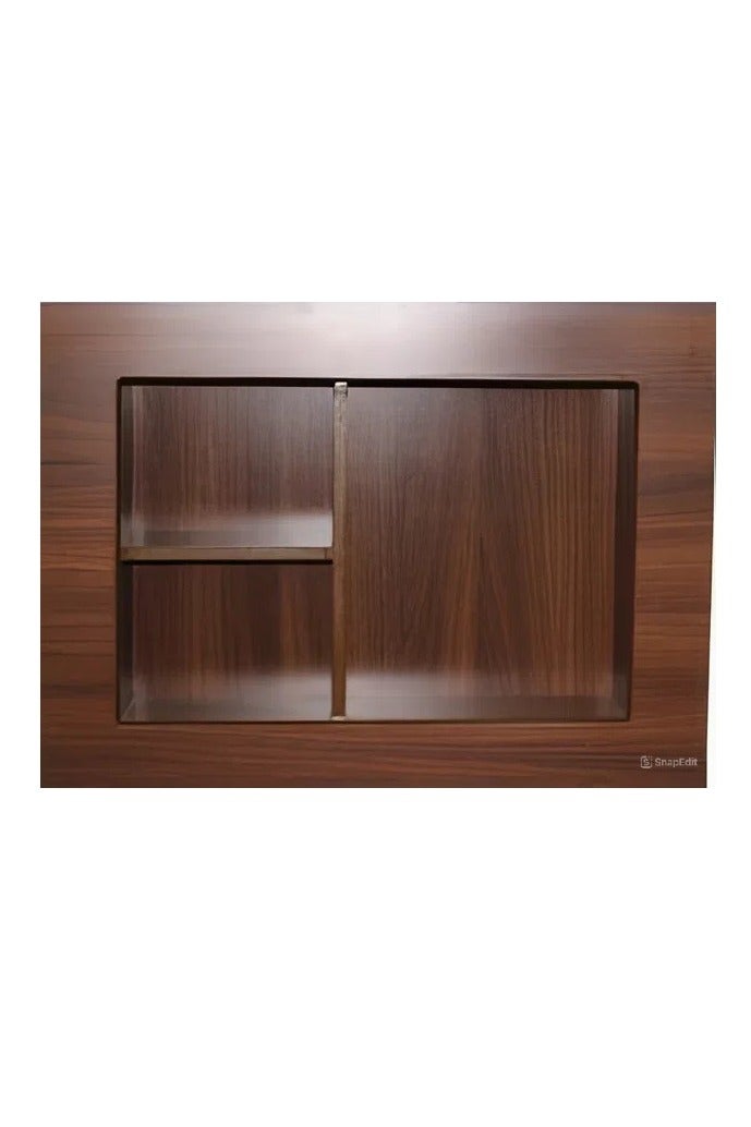 رف غطاء مكيف شباك لتغطية الحائط مصنوع من الخشب, لون بني - Image 2