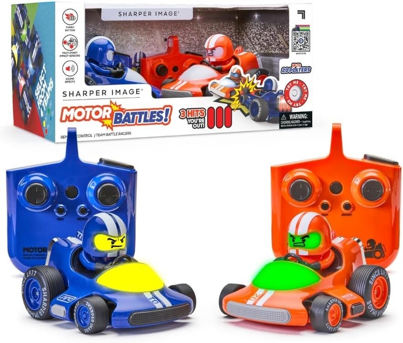 Sharper Image ® Motor Battles RC Team Battle Racers – Remote Control Combat Cars with LED Lights & Damage Indicators for Multiplayer Action| RC Stunt Bumper Car Fighting Game| Toy Gift for Boys Kids - Image 1
