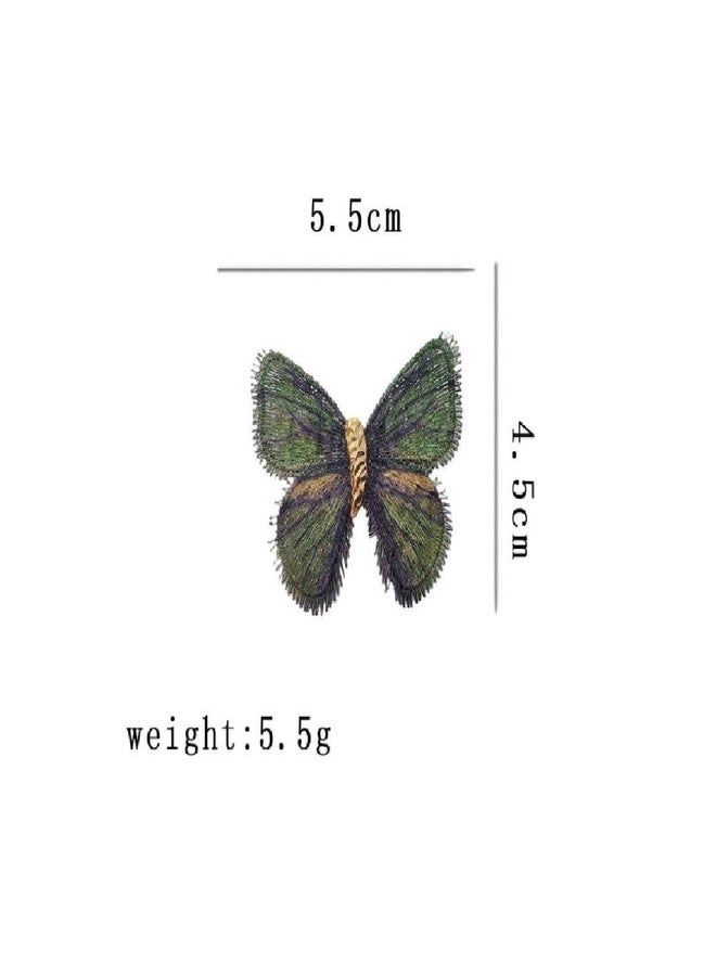 Pingyongchang The fabric butterfly brooch clothing with pins is for women pink - Image 4