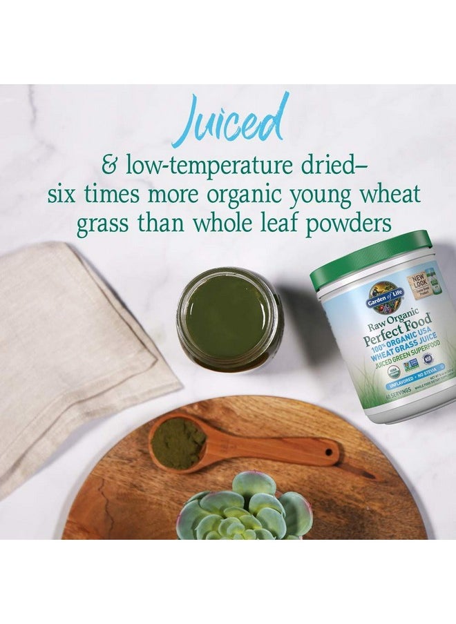 Garden of Life Raw 100% Organic Perfect Food Usa Wheat Grass Juice Green Superfood Powder 60 Servings Stevia & Gluten Free Nongmo Vegan Whole Food Dietary Supplement 8.46 Oz  - Image 4