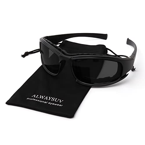 ALWAYSUV Safety Goggles Sunglasses Shooting Glasses UV-Protective Anti-Scratch Tinted Lenses Motorcycle Glasses Solid Military Eye Protection Glasses High Impact Resistant Sunglasses - Image 4