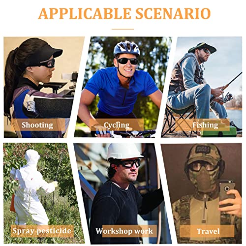 ALWAYSUV Safety Goggles Sunglasses Shooting Glasses UV-Protective Anti-Scratch Tinted Lenses Motorcycle Glasses Solid Military Eye Protection Glasses High Impact Resistant Sunglasses - Image 5
