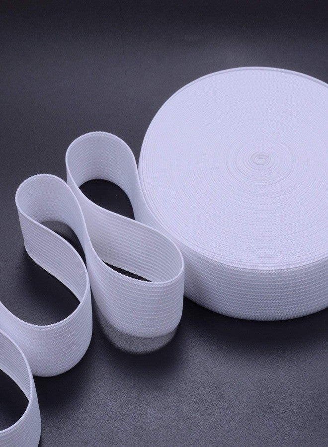 BOBBINY Knitted Soft Crochet Flat Elastic White (0.75 inch,25 Meter) for Sewing Ideal for Tailoring, Fashion Designing, Boutique, Stitching. - Image 1