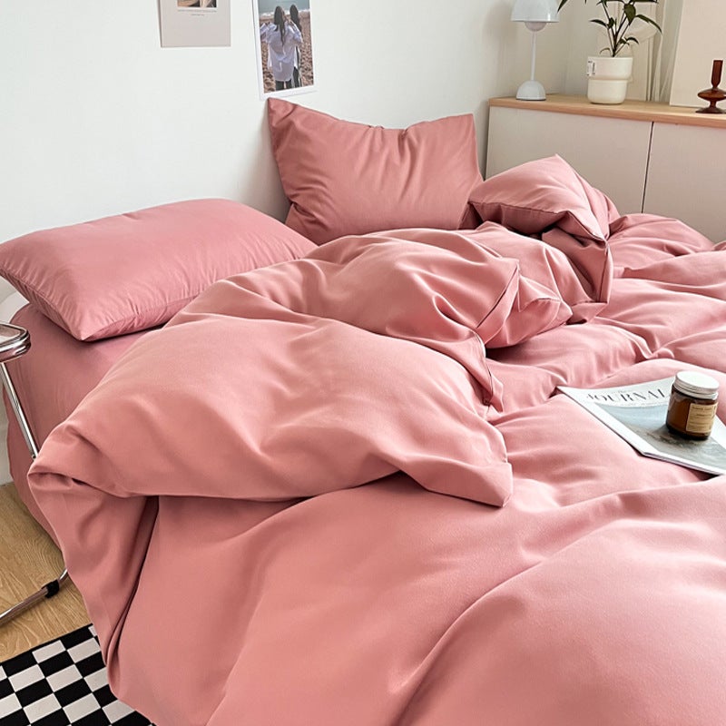 Four-Piece Bedding Set For Beds, Brushed Duvet Cover, Solid Color Three-Piece Set, Direct Sale From Manufacturer, Ins Style - Image 1