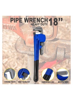 Generic Heavy Duty 18" Pipe Wrench, Strong Iron Handle Pipe Wrench, Forged Steel Head/1 Pcs  - Image 1