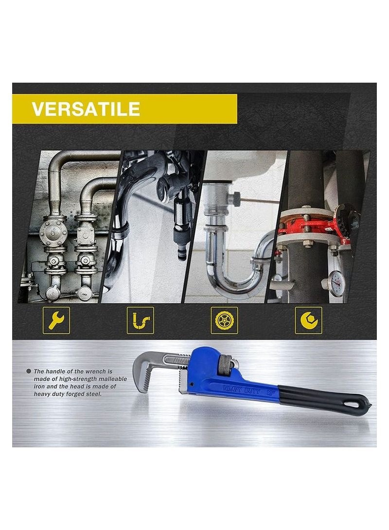 Heavy Duty 18" Pipe Wrench, Strong Iron Handle Pipe Wrench, Forged Steel Head/1 Pcs  - Image 4