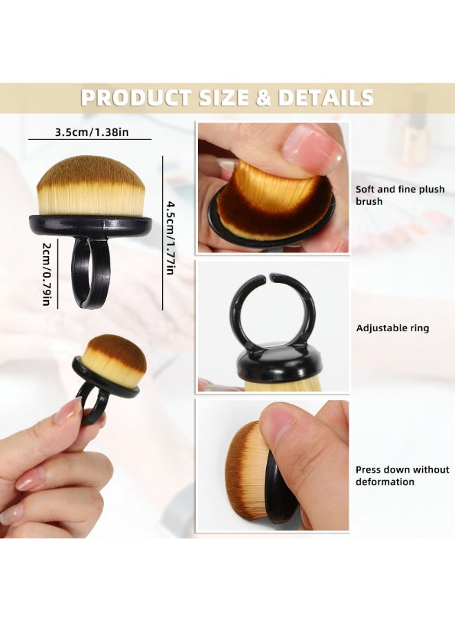 BQSAZHYJ 4Packs Nail Dust Cleaning Brush RingSoft Brushes for Clean Up Fingernails and Toenails Small Portable Nail Scrubber Brush Nail Duster Tools for Manicure and Pedicure black and white - Image 4