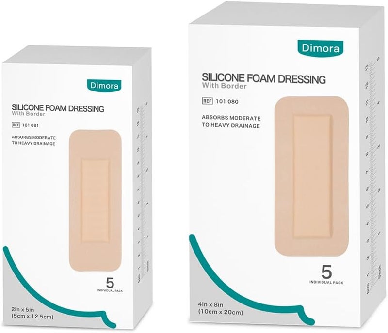 Dimora Foam Wound Dressing 2x5 5 Pack  4x8 5 Pack - Image 1