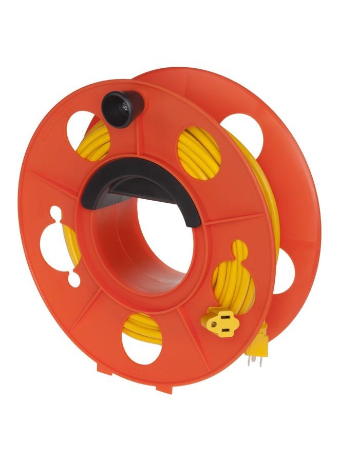 KW-130 Cord Storage Reel with Center Spin Handle, 150-Feet,Orange