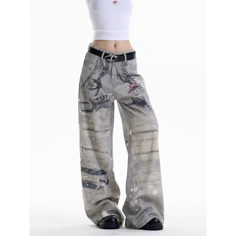Unisex Classic Denim Jeans Loose Fit Daily Outdoor Wear - Image 3