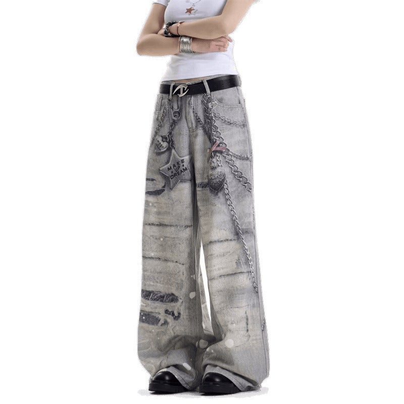 Unisex Classic Denim Jeans Loose Fit Daily Outdoor Wear - Image 5