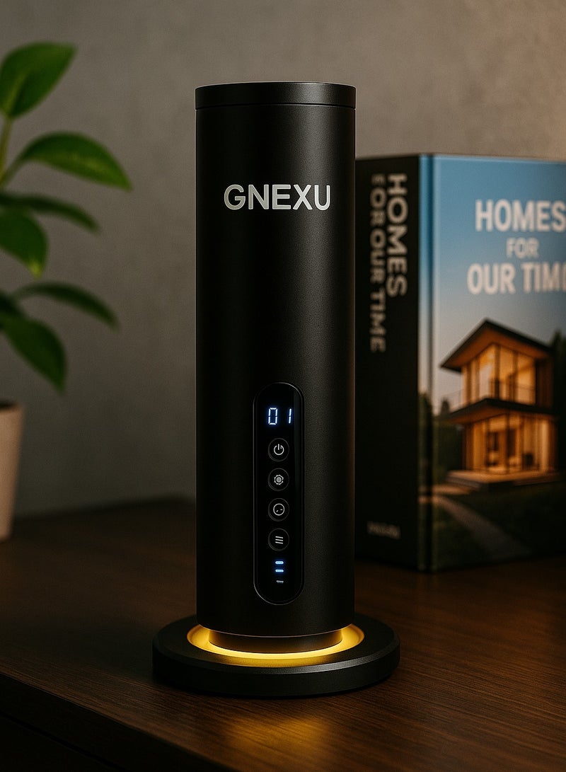 GNEXU Black Aroma Nebulizer Diffuser – Sleek Modern Metal Design - Image 4