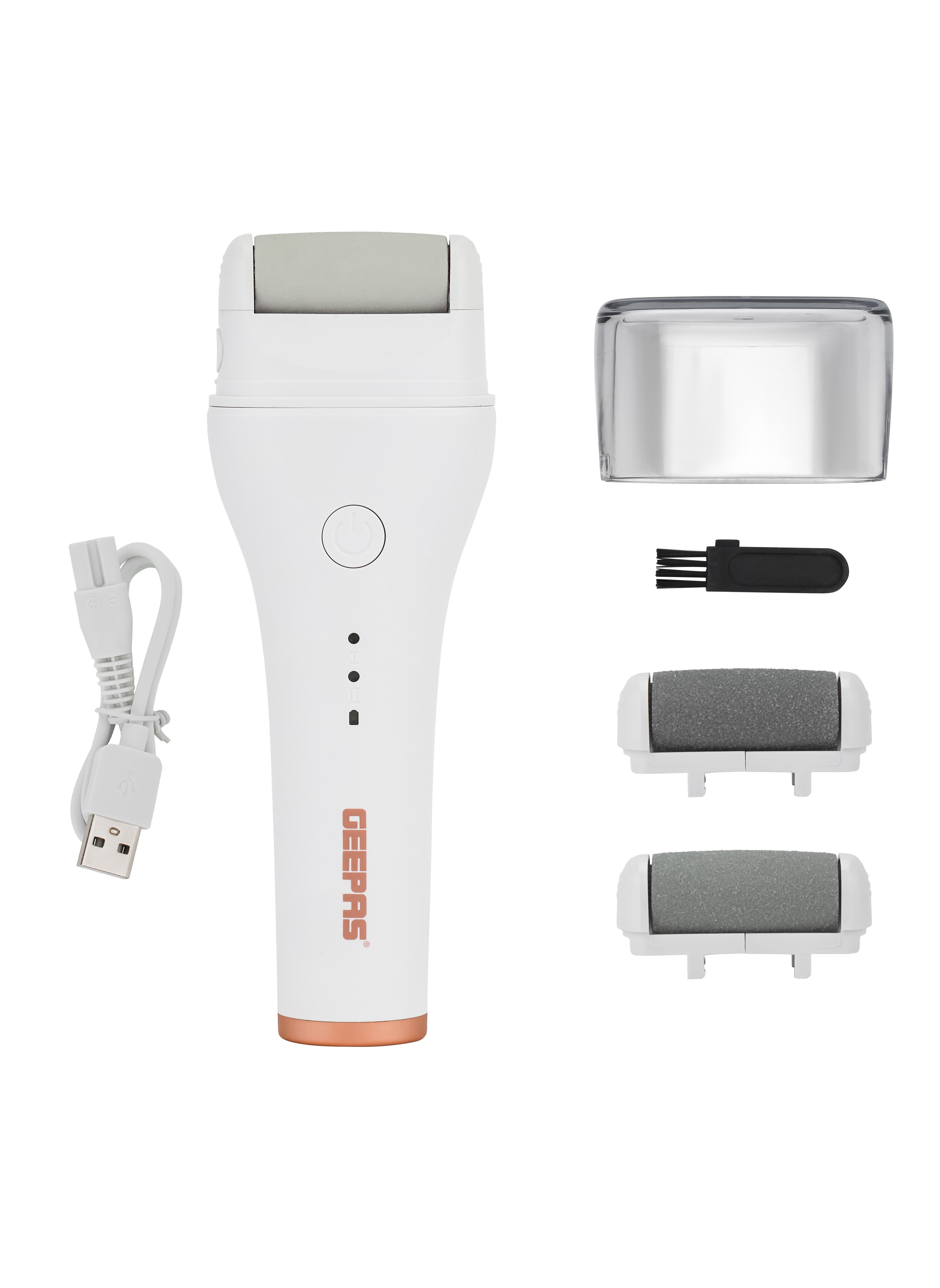 3-in-1 Callus Remover| Rechargeable and Fast Charging with 360 Degree Rotating Head | 3 Grinding Heads, Includes Fine, Rough, Medium| Perfect for Smooth and Soft Feet 