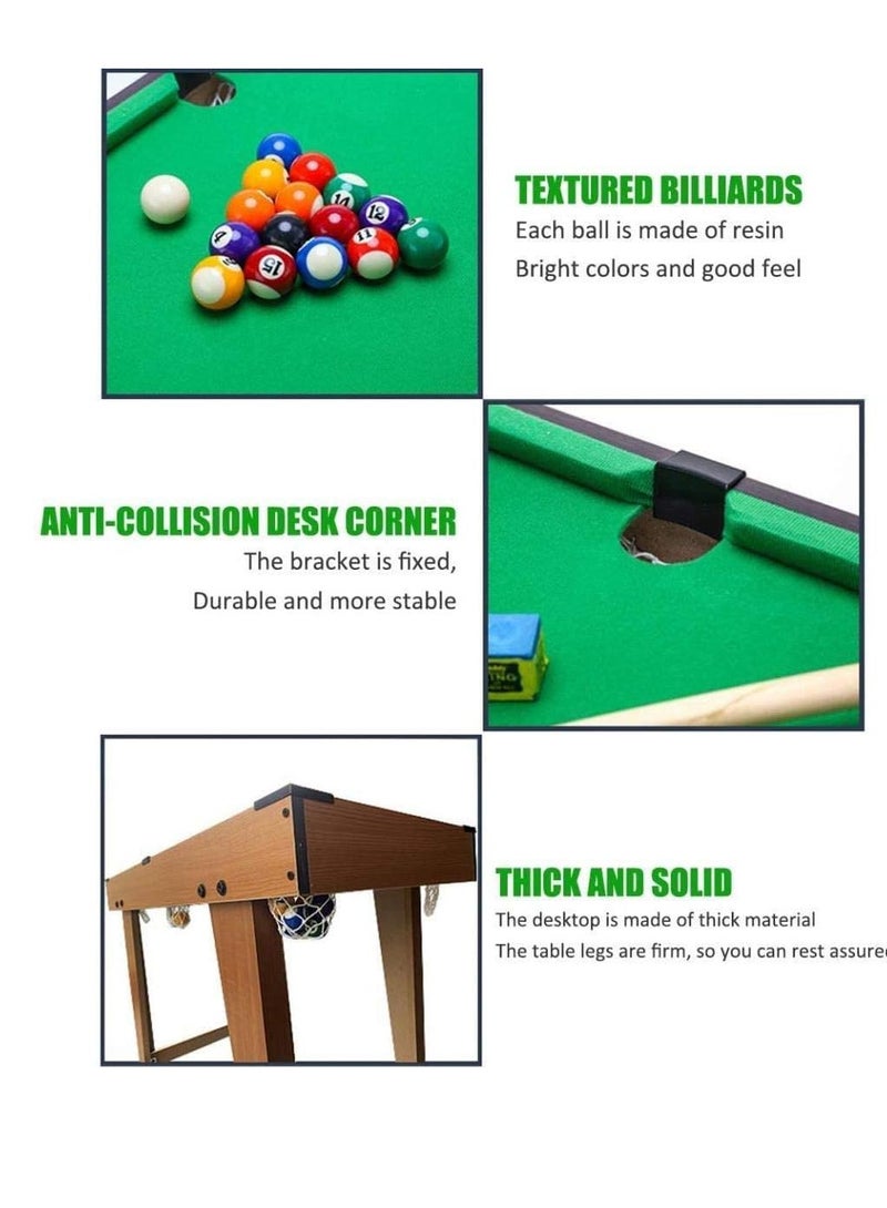 سبال طاولة بلياردو خشبية محمولة للأطفال، طاولة بلياردو عائلية صغيرة، لعبة رياضية للأولاد والبنات، طاولة سنوكر مناسبة للأطفال - Image 4