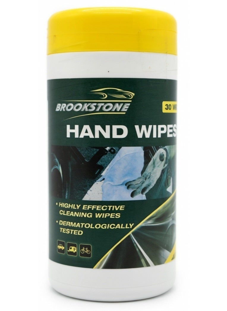 مناديل مبللة لليدين، مناديل تنظيف عالية الفعالية، 30 منديلاً