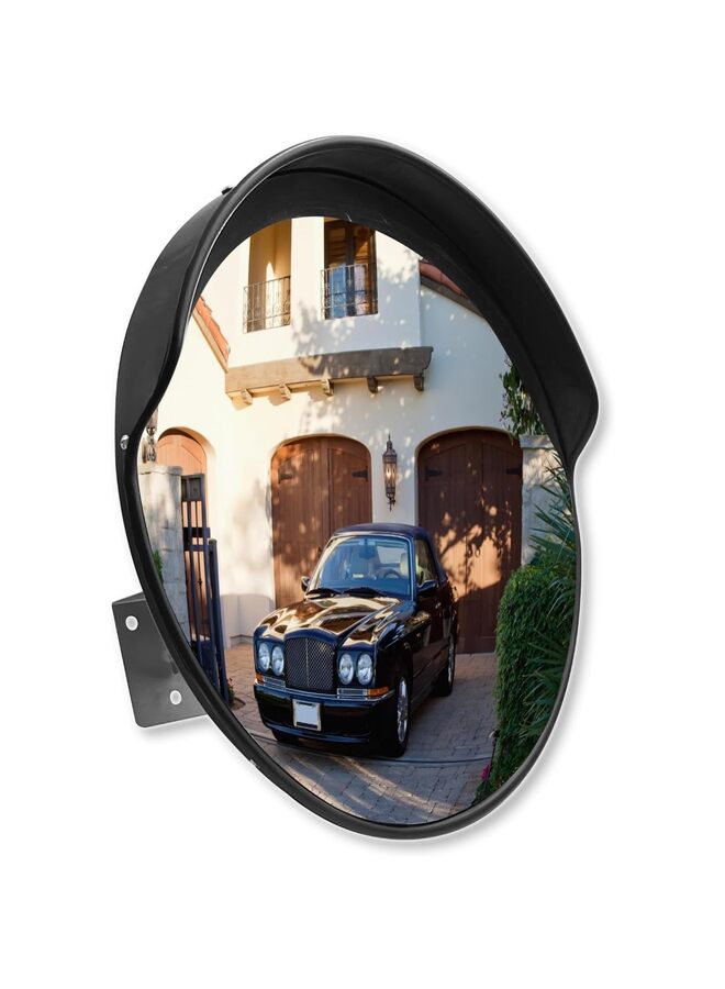 Adjustable Convex Mirror for Blind Spots - Shatterproof Polycarbonate Fish Eye - Wide Views for Outdoor or Indoor - Great as Driveway or Safe and Security Mirror (Size - Image 1