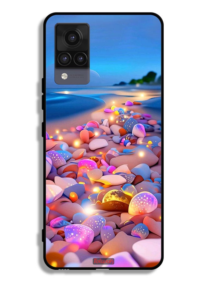 Tolwak Vivo V21 Protective Case Cover Stones Art - Image 2