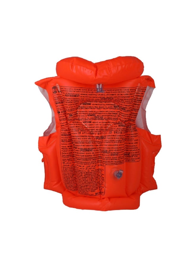 INTEX Adjustable Strap Deluxe Swim Vest Orange and White 50 x 47 cm 58671 - Image 4