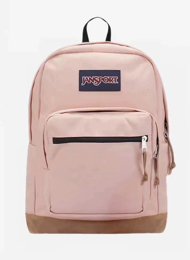 جان سبورت حقيبة ظهر كبيرة السعة وخفيفة الوزن وصغيرة الحجم لطلاب الجامعات وحقيبة مدرسية لطلاب المدارس الإعدادية وحقيبة ظهر وردية اللون - Image 1