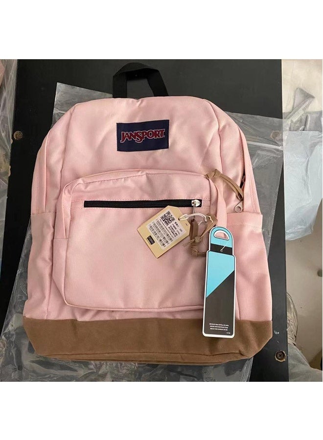 جان سبورت حقيبة ظهر كبيرة السعة وخفيفة الوزن وصغيرة الحجم لطلاب الجامعات وحقيبة مدرسية لطلاب المدارس الإعدادية وحقيبة ظهر وردية اللون - Image 2