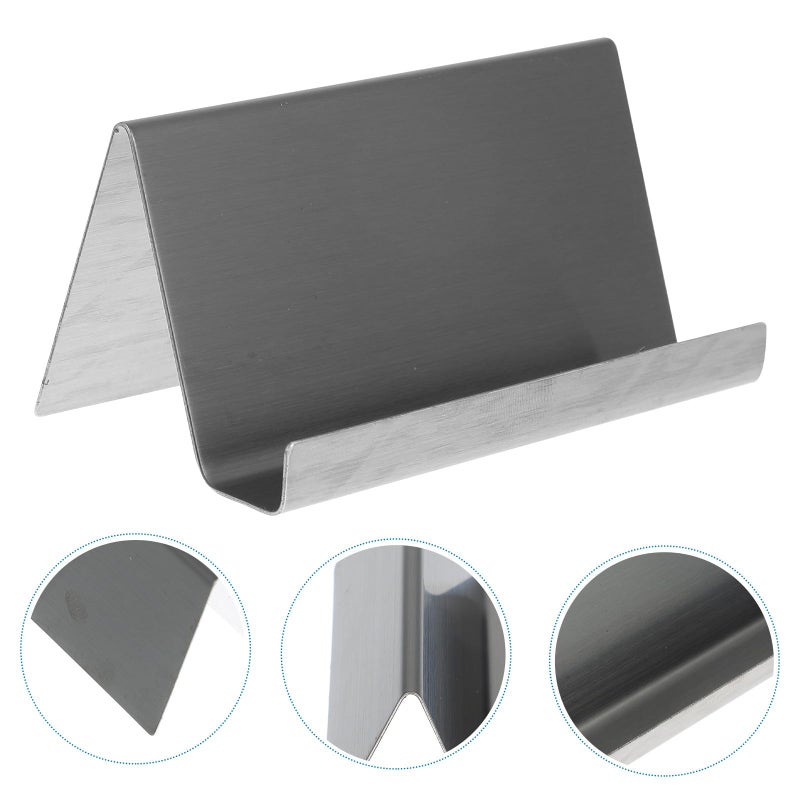 Gold Stainless Steel Business Card Holder and Phone Stand Nordic Style Desk Organizer - Image 4