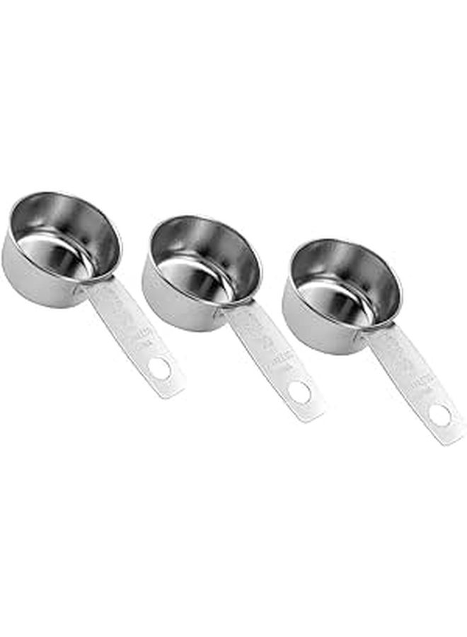 Stainless Steel Measuring Spoons and Dipping Bowls Set of 3 for Kitchen Home Restaurant - Image 1
