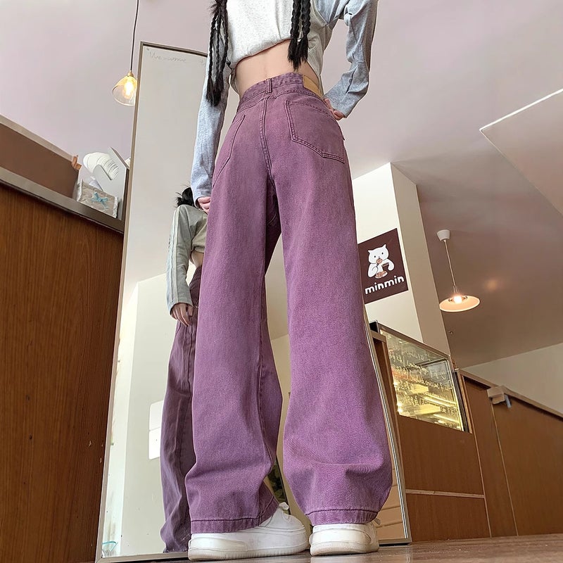 Fashion Retro Wide-Leg Jeans For Men And Women, American Retro Loose Casual Couple Versatile Straight Pants - Image 5