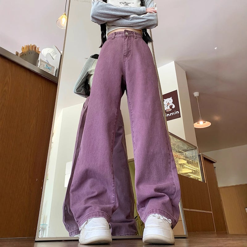 Fashion Retro Wide-Leg Jeans For Men And Women, American Retro Loose Casual Couple Versatile Straight Pants - Image 4