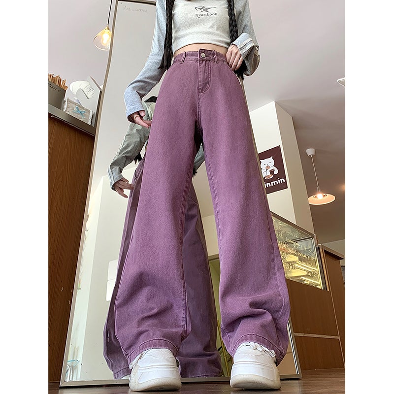 Fashion Retro Wide-Leg Jeans For Men And Women, American Retro Loose Casual Couple Versatile Straight Pants - Image 1