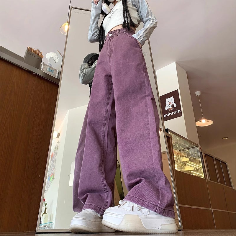 Fashion Retro Wide-Leg Jeans For Men And Women, American Retro Loose Casual Couple Versatile Straight Pants - Image 3