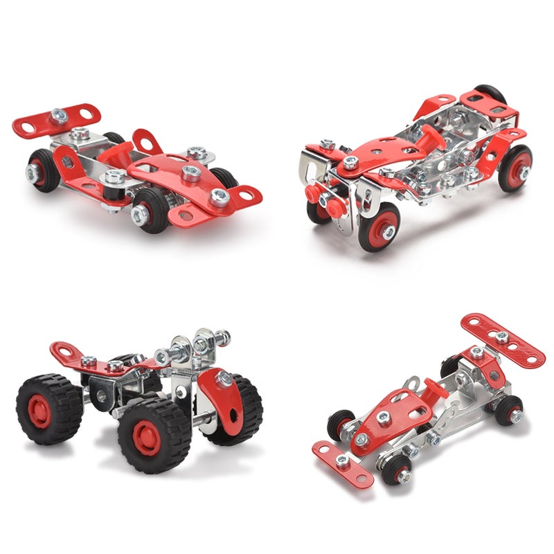 Ferthor Fun Racing Car STEM Toy Sets for Boys Ages 812 Metal Building KitSTEM Building Toys for Boys Age 812Roadster Red Vehicle Car Model for Kids 8 9 10 11 1216 Years Old265PCS - Image 4