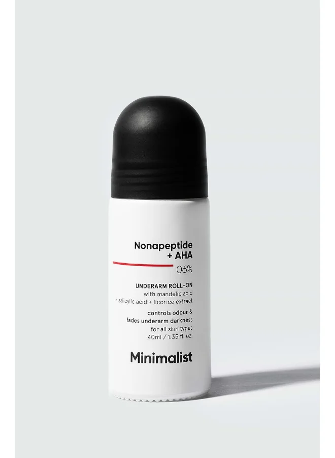 Minimalist Skincare Nonapeptide + Aha 06% Underarm Roll-On