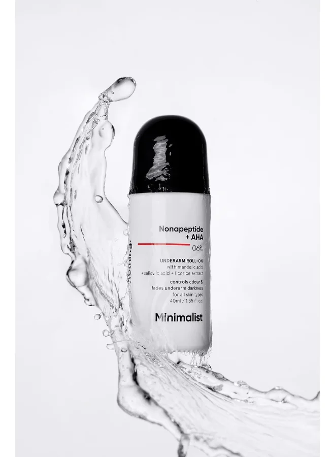 Minimalist Skincare Nonapeptide + Aha 06% Underarm Roll-On