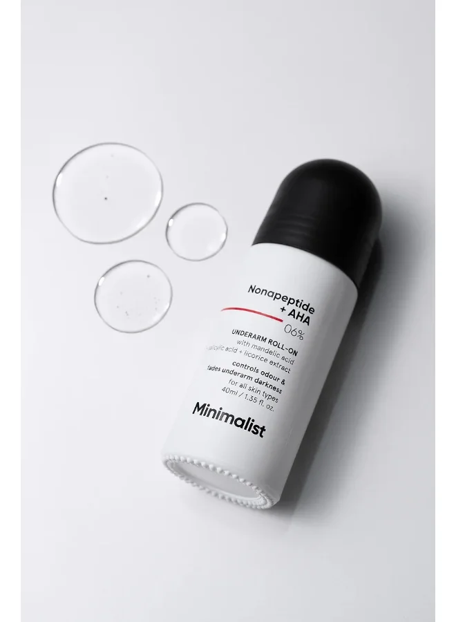 Minimalist Skincare Nonapeptide + Aha 06% Underarm Roll-On