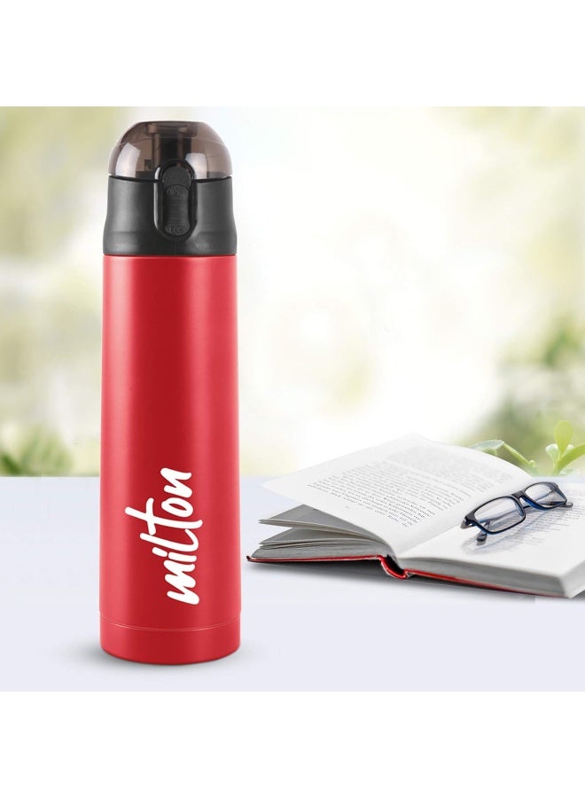 Milton 750ml  Vacuum Insulated Flask Stainless Steel  Thermosteel 24Hr Hot & Cold Leak Proof Water Bottle for Travel Office Gym Home Crown Red - Image 4