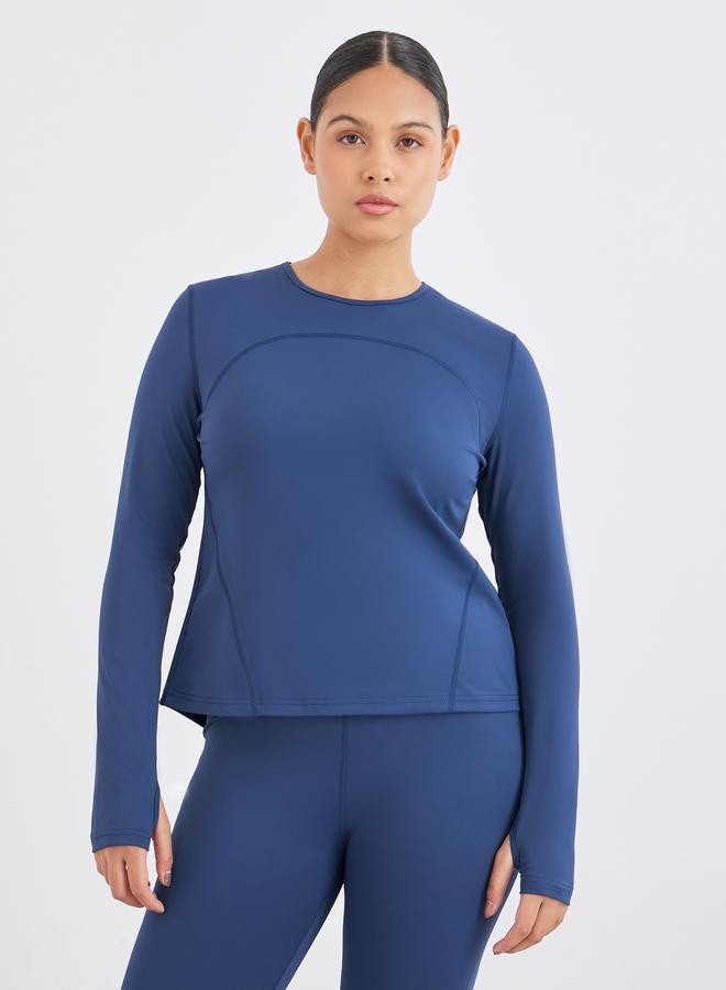 Styli Active Back Split Hem Detail Top and Leggings Set - Image 3