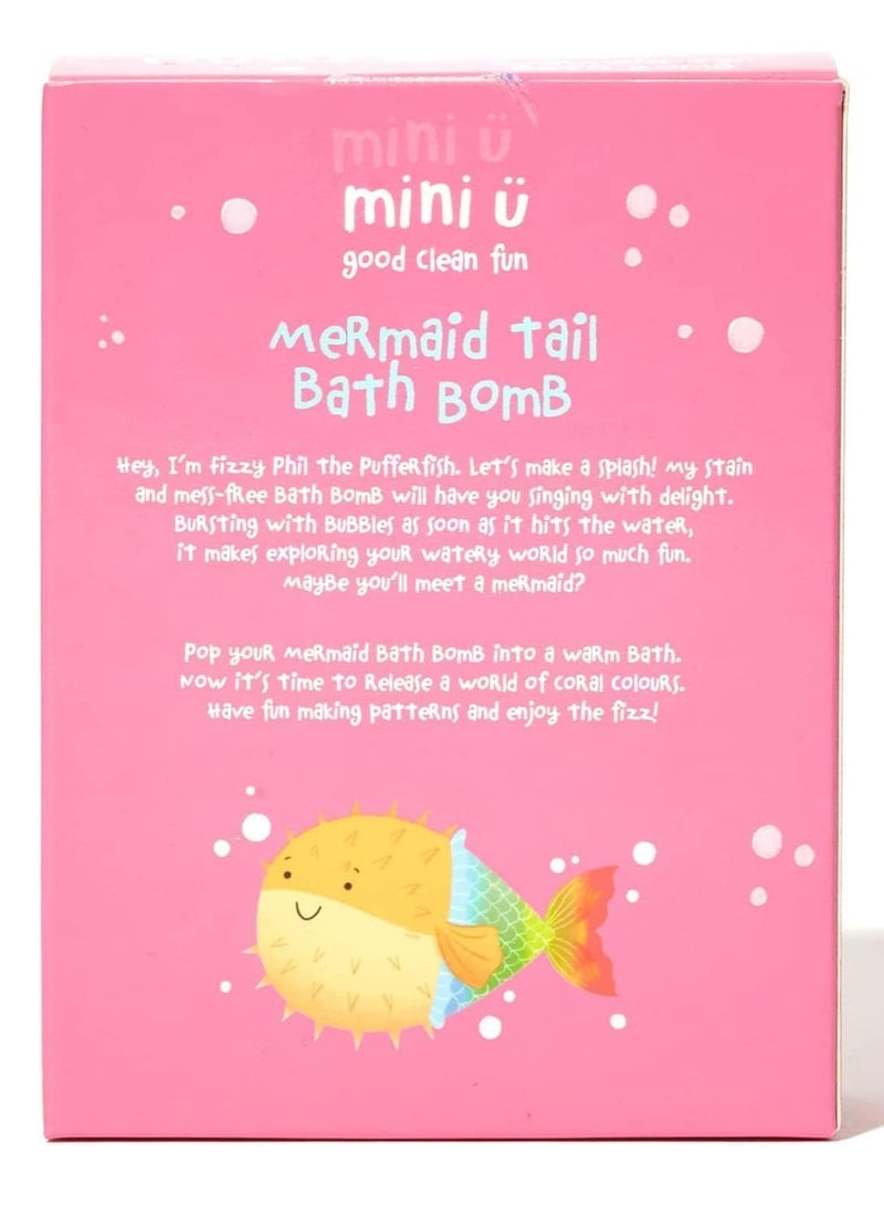 Mini U Pack Of 3 Mermaid Bath Bombs - For Girls & Boys - Vegan, Non-Toxic - Gentle on Skin. - Image 3