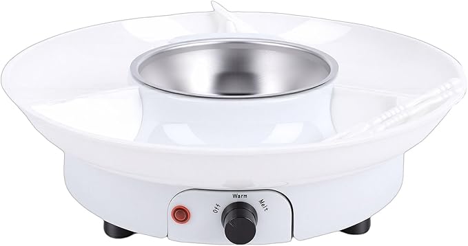 Electric Fondue Pot Set With Detachable Tray And 10 Forks For Parties US Plug - Image 1