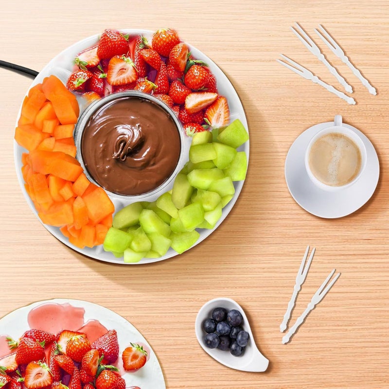 Electric Fondue Pot Set With Detachable Tray And 10 Forks For Parties US Plug - Image 4