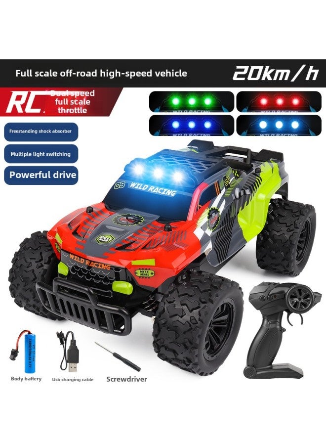 1:16 Alloy Off-road High-speed Vehicle 2.4G Full-scale Remote Control Racing Hot-selling High-speed Off-road Vehicle Toys-Color:High-end Version Pvc-red-Scale:1:16  - Image 1