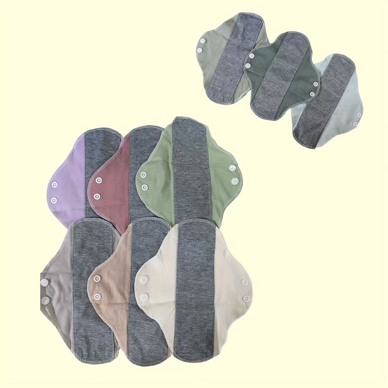 Assorted Colors 10pcs Thin Reusable Sanitary Pads Leak Proof Soft Comfortable for Women Elderly Summer Period - Image 5