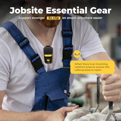 Elokipoe Wearable Bluetooth Speaker, 60Hr Clip-on Portable Bluetooth Speaker w/Mic, IPX6 Waterproof Jobsite Wireless Speaker, All Day Playtime |Handsfree Call |BT 5.4, Ideal Gift for Men Father - Image 4