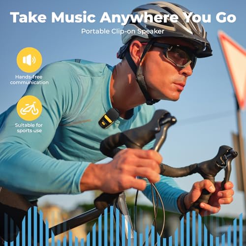 Elokipoe Wearable Bluetooth Speaker, 60Hr Clip-on Portable Bluetooth Speaker w/Mic, IPX6 Waterproof Jobsite Wireless Speaker, All Day Playtime |Handsfree Call |BT 5.4, Ideal Gift for Men Father - Image 5