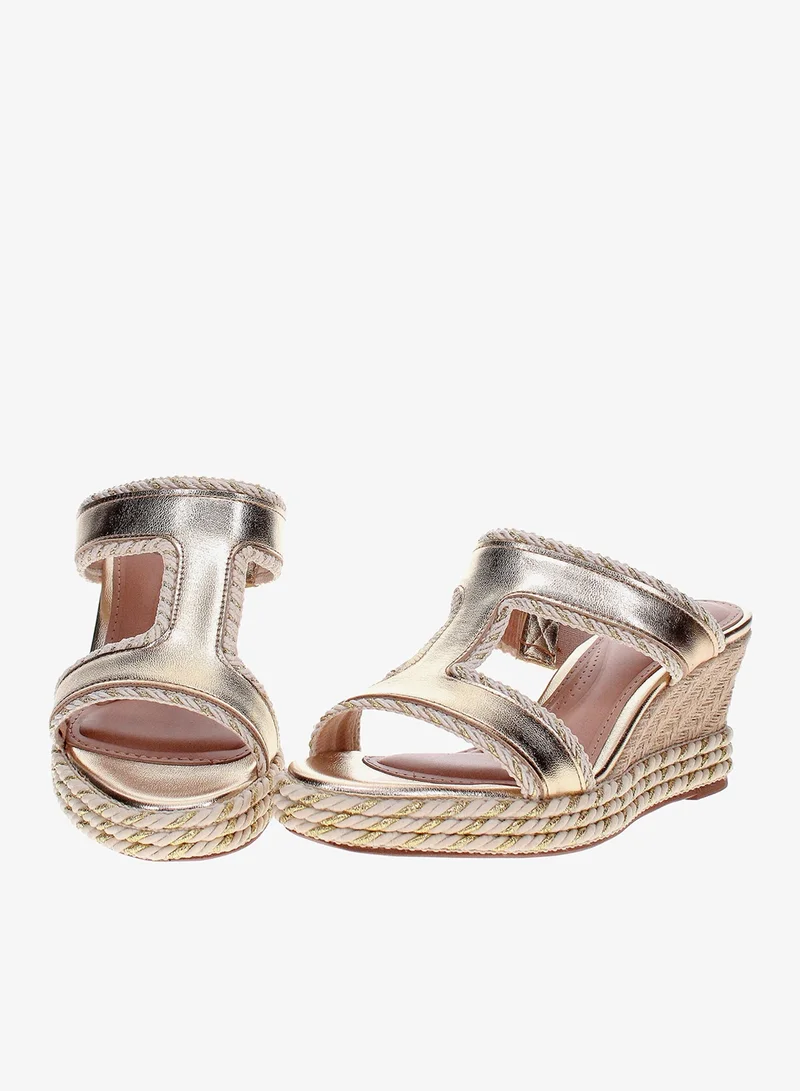 Beira Rio Golden Beira Rio Women’s Mid Heel Sandals – Stylish Everyday Wear with Comfortable Support for Women | Best Price UAE