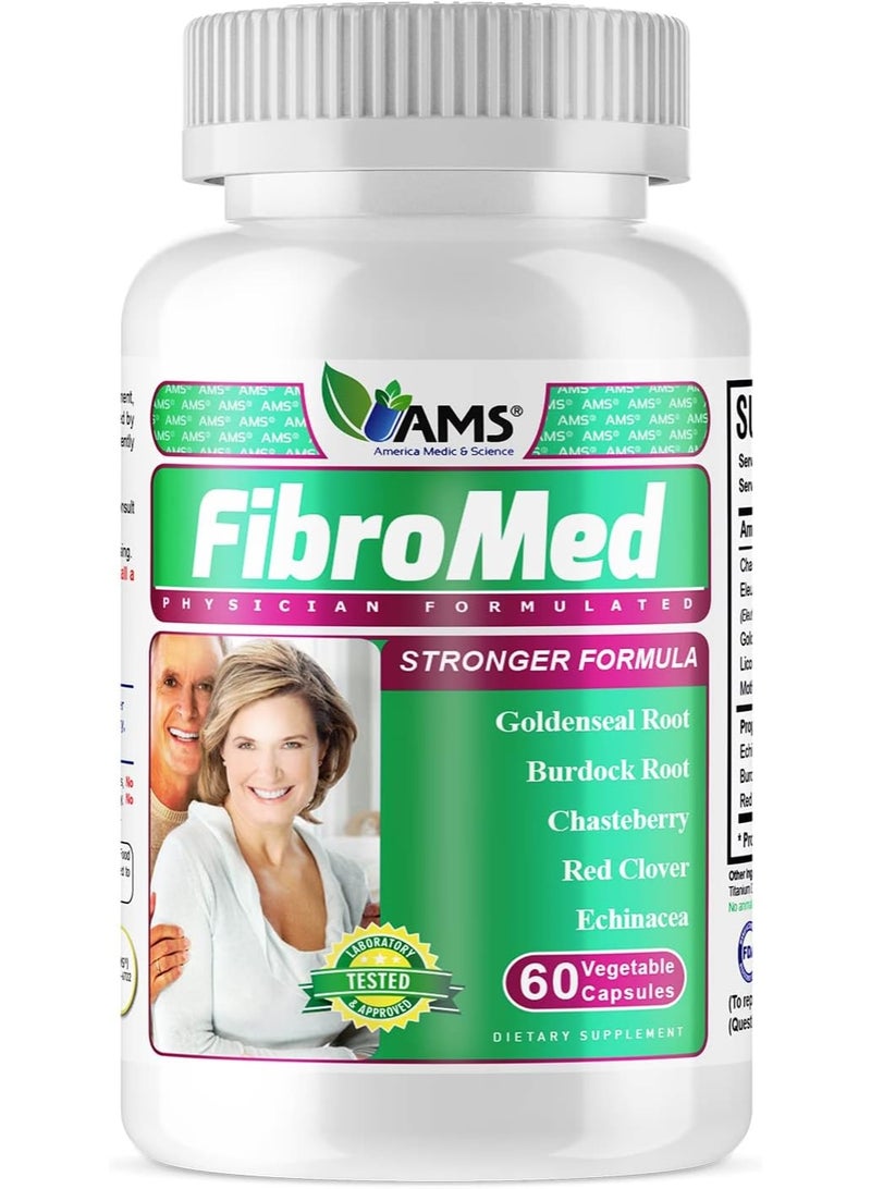 America Medic & Science FibroMed Hormonal Balance & Reproductive Health Supplement for Women, 60 Vegetable Capsules
