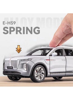 Swift 1:24 Scale Hongqi E-HS9 Toy Cars, Diecast Model Luxury Metal Car Zinc Alloy Pull Back with Front and Back Lights Open Door Off Road Real Suspensions Panoramic Sunroof  - Image 4