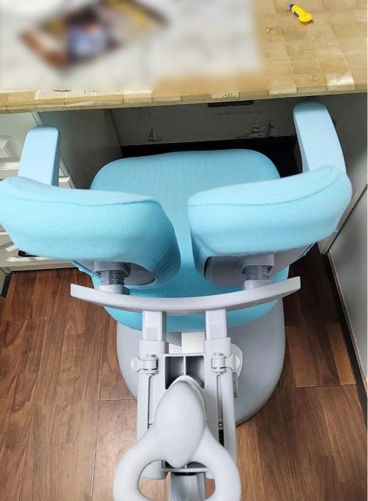 fashionhome Kid Desk Chair Children's Learning Chair Correcting Sitting Posture Seat Home Use Adjustable Height and Backrest Primary School Student Chair 52x64x90 cm  - Image 3